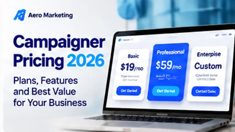 Campaigner pricing 2026 showing plan cards, features, and value for businesses choosing email marketing software.